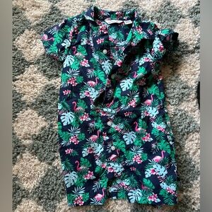 Tropical baby Janie and Jack flamingo one piece bodysuit romper